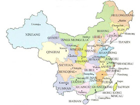 Mapa Číny